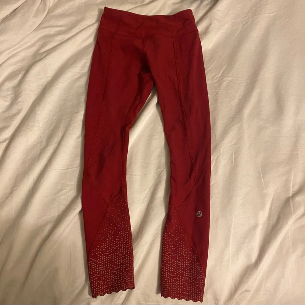 Lululemon tight stuff deep red